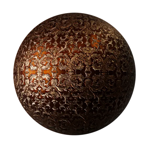 Baroque Copper Embossed Metal
