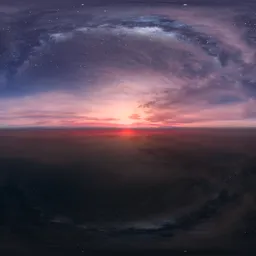 Pure Sky Dramatic Sunset Stars