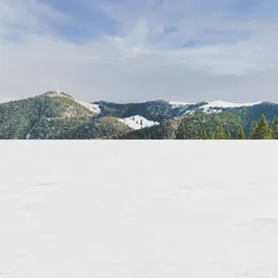 Realistic snowy mountain range 3D model for Blender, ideal for virtual landscape design and CGI backgrounds.