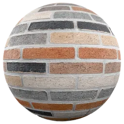 Painted Brick Wall White Mortar