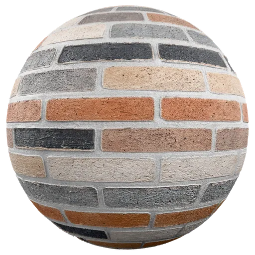 Painted Brick Wall White Mortar