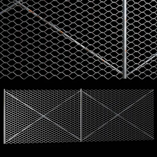 Unmodified metal Fence
