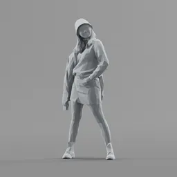 Lowpoly Female Standing