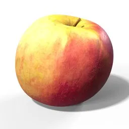 Highly detailed 3D apple model with realistic textures, optimized for Blender, perfect for photorealistic renderings.