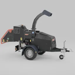 Towable Wood Chipper Black