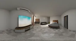 Minimal Bedroom Interior HDRI