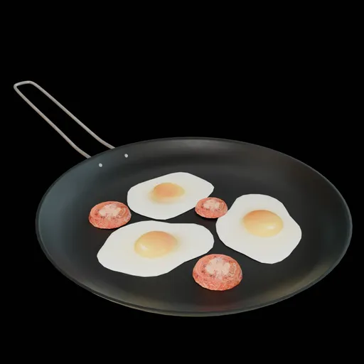 Frying Pan with Homemade Breakfast