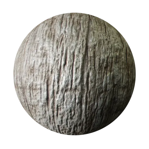 2K weathered wood PBR texture for Blender 3D, showcasing a photorealistic old silver wood surface without displacement.