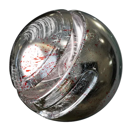 Scratched and blood splattered Metal
