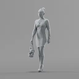 Lowpoly Female Walking