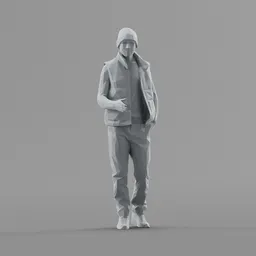 Lowpoly Male Greets