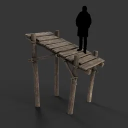 Wooden Scaffolding Ramp