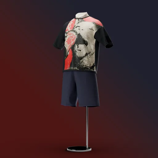 Mannequin-dark shirt and blue jeans