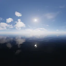 Sunny Blue Sky Cloudy Day