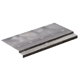 Detailed 3D model of train station steps with realistic textures for Blender rendering.