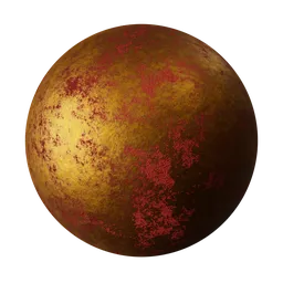 High-resolution PBR texture of rusting orange paint on metal surface for 3D modeling and rendering.