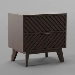 Modern Walnut Nightstand