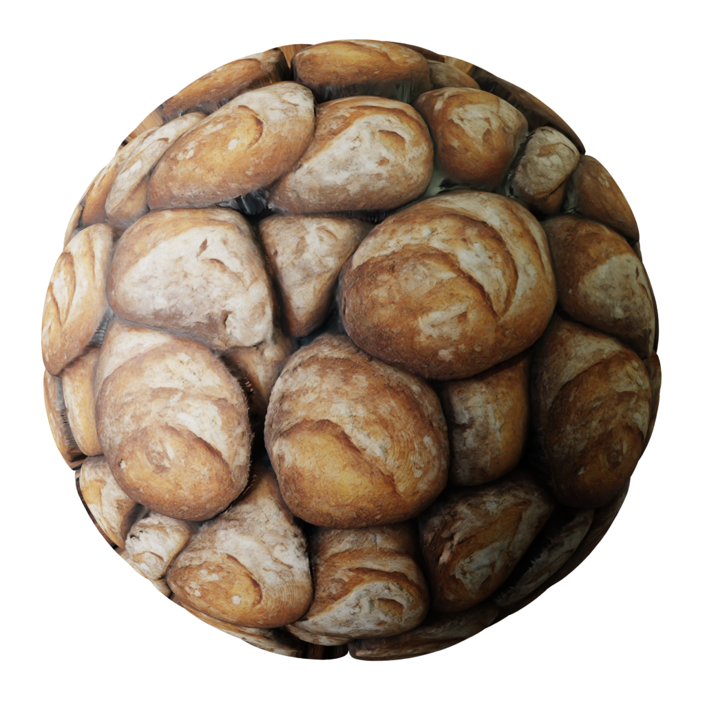 BlenderKit | Download the FREE Rustic Bread Loaf Texture material