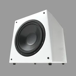 Hi-Fi Subwoofer white composite