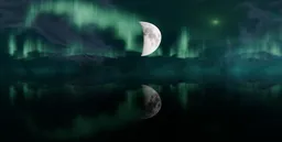 Aurora Fog Moon