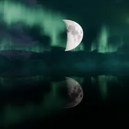 Aurora Fog Moon