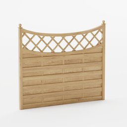 "Get the best of both worlds with this elegant light wooden fence 3D model for Blender 3D. Its lattice design is inspired by precisionist style and is idealized for any archway or bed. Worth 1000.com, this sleek, streamlined design is sure to impress."
