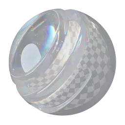 Reflective prismatic crystal texture for Blender 3D PBR material, suitable for creating realistic transparent glass surfaces in 3D models.