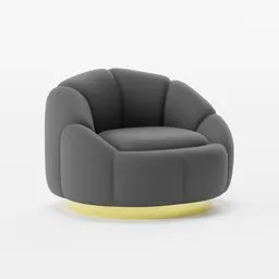 Pumpkin black swivel chair