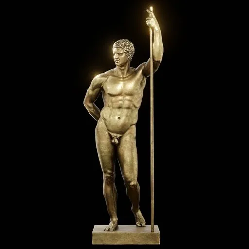 statue of Brass pergamene prince hollow