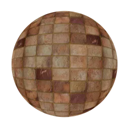 Realistic PBR brick material texture for 3D modeling in Blender, compatible with Eevee and Cycles rendering engines.