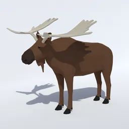 Low Poly Moose