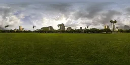 City Park Tropical Cloudy Sunset