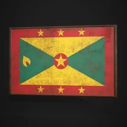 Grenada Flag Picture Frame