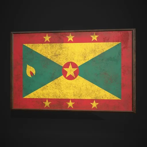 Grenada Flag Picture Frame