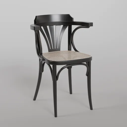 24 Armchair B123 - Black Grain