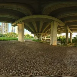 Sunset under the viaduct