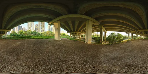 Sunset under the viaduct