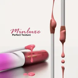 Lipstick liquid drops mockup