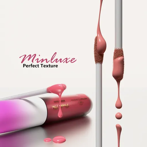Lipstick liquid drops mockup