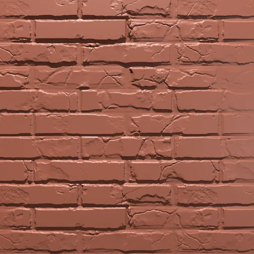 Detailed 3D sculpting brush effect for creating realistic cracked brick textures in Blender models