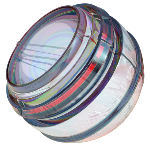 High-quality procedural PBR diamond glass material with customizable reflection color, IOR, roughness for 3D rendering in Blender.