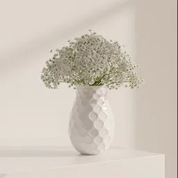 White Textured Vase