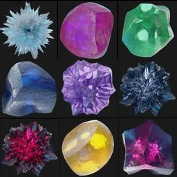 Procedural Real Crystals Material