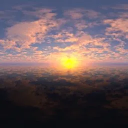 Clouds, sunset.exr