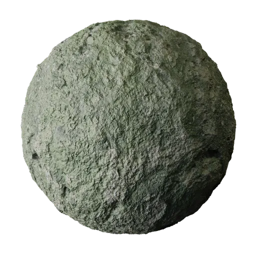 Mossy Green Cave Rock