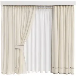 MI Silk And Cotton Curtain Set