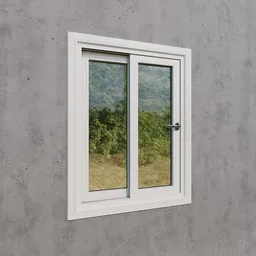 "UPVC sliding window with 2 tracks and 2 shutters, 0.9X1.2 meter in size. Made with Blender 3D software, this photorealistic 3D model is perfect for architecture and interior design projects. Durable, energy-efficient, and low-maintenance, this window offers excellent insulation, noise reduction, and security."