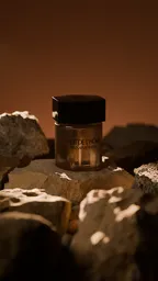 Elegant Perfume on Rocks