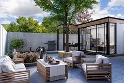 Modern outdoor seating