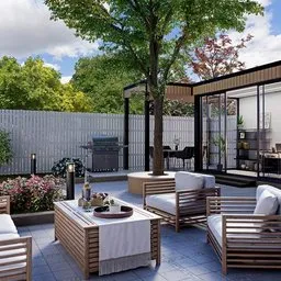 Modern outdoor seating